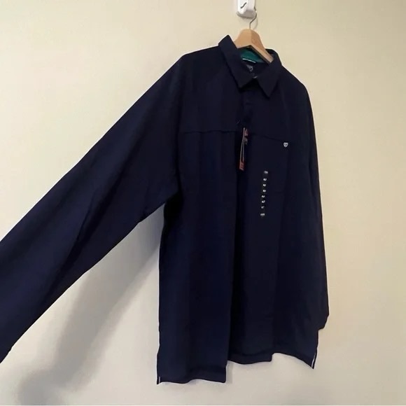 Chaps XLT Navy Blue Long Sleeve Polo Shirt - Picture 2 of 7